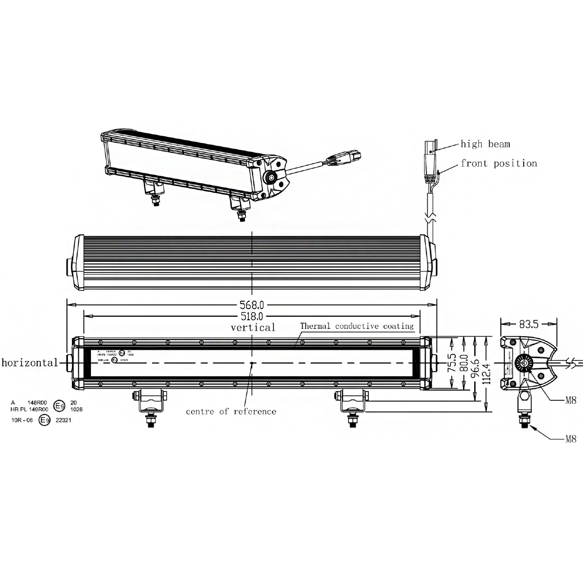 NITROGEN EVO 22″ (E-märkt) LED Ramp - 200Watt MED VÄRMELINS
