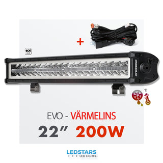 NITROGEN EVO 22″ (E-märkt) LED Ramp - MED VÄRMELINS - 200Watt - Inkluderat DT-4 Kabelsats