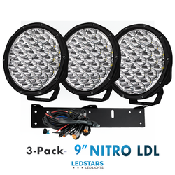 3X KOMPLETT LED EXTRALJUS PAKET NITRO SWDST 9" 330 WATT: Kraftigt Extraljus