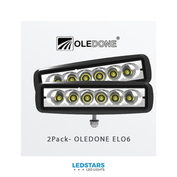 2-Pack OLEDONE ELO 6 tum 50Watt Spot LED Arbetsljus/Backljus