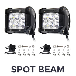 2Stycken CREE 4″tum 50Watt Spot/Flood LED Arbetsljus/Backljus