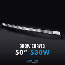 Köp 50" Curved (Böjd) LED Ramp Bar med 540Watt och 32400lumen billigt hos Ledstars.se med fästen, kablar och relä. Till bil och arbetsplats! Fri frakt!
