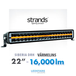 SIBERIA DRH 22″ LED RAMP (E-märkt) - MED VÄRMELINS - INKL KABELSATS 16000lm