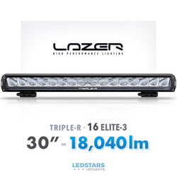 LAZER 30″ TRIPLE-R 16 Elite-3 LED Ramp - 18040lm. Investera i den bästa LED Rampen för bilen.